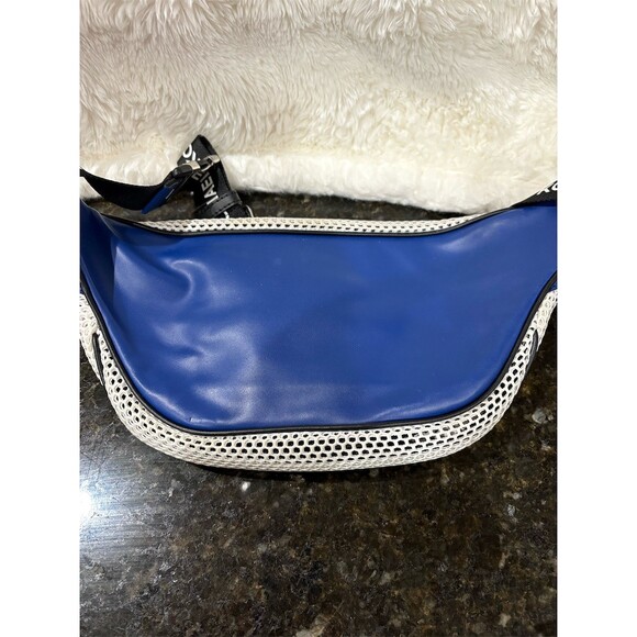 Michael Kors Sport Danika Belt Bag Womens Small Blue & Cream Logo Strap - Picture 6 of 8